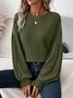 Crew Neck Modal Loose Elegant Knit Top
