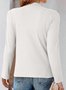Women Plain Elegant Long Sleeve T-shirt