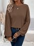 Crew Neck Modal Loose Elegant Knit Top