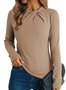 Women Plain Elegant Long Sleeve T-shirt