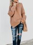 Loose Lady Romance Split Joint Plain Sweater