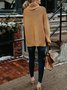 Loose Lady Romance Split Joint Plain Sweater