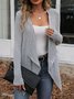 Elegant Loose Plain Others Cardigan