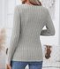 Women Plain V Neck Elegant Long Sleeve T-shirt