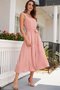 Pink Tc Solid Sleeveless Weaving Dress