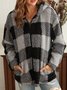 Casual Flannel Check Hooded jacket Jacket