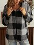 Casual Flannel Check Hooded jacket Jacket
