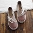 Women Vintage Closed Toe Slip on Flat Heel Shoes