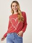 Party Loose Heart Printed T-shirt