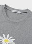 Loose Cotton Blends Long Sleeve Top