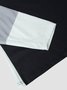Women Casual Colorblock White And Black Long Sleeve Shirt & Top