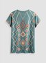 Geometric West Styles/Cows Shirts & Tops Plus Size West style/cows
