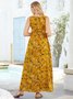 Sleeveless Floral Printed Casual Maxi Dress
