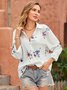 Long Sleeve Casual Floral Shirts & Tops