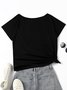 Graffiti Short Sleeve Knitting Dress