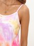 Multicolor Ombre/tie-Dye Tc Casual Knitting Dress