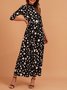 Black Polka Dots Vintage Tc Weaving Dress