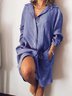 Women V Neck Long Sleeve Casual Women Dress