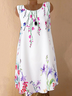 Summer Weaving Dress Sundress Daily Crew Neck Floral-Print Casual Weaving Dress
