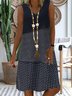 V-neck ladies dress daily casual polka dot dress