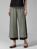  Women's Basic Casual Linen Pants Layered Frog Button Pants Ankle-Length Pants Cotton Linen Pants Daily Weekend Mid Waist