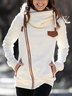 Women Casual Winter Polyester Pockets Mid-weight Long sleeve Loose Regular Sweatshirts