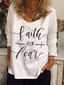 White Long Sleeve Casual Top