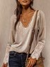 V Neck Casual T-shirt