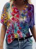 Colorful Flower Painting T-shirt T-shirt