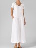 Casual Short Sleeve Weaving Dress