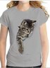 Women Summer Top Funny 3D Cat Printed Tee Casual T Shirt Short Sleeve Tee Blouse