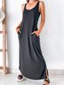 Casual Cotton-Blend Knitting Dress
