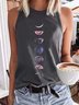 Sleeveless Crew Neck Casual T-shirt