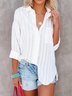 Casual 3/4 Sleeve Cotton-Blend Blouse