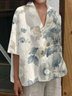 Casual Half Sleeve Cotton-Blend Shirt & Top