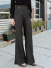 Black slim and long flared jeans