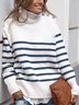 Loose Wool/Knitting Striped Sweater
