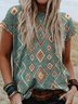 Geometric West Styles/Cows Shirts & Tops Plus Size West style/cows