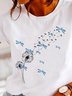 Floral print spring new hot style super nice casual t-shirts for women
