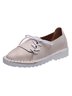 Vintage Contrast Panel Lace-Up Shoes