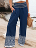 Ethnic Loose Cotton-Blend Casual Pants