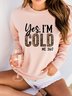 Casual Text Letter Autumn Polyester Micro-Elasticity Regular Fit Crew Neck H-Line Regular Size Sweatshirt for Women