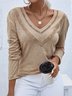 Lace colored cotton body stretch top T-shirt