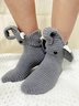 3D Elephant Shaped Hand Knitted Home Floor Socks Autumn Winter Socks
