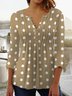Casual Half Open Collar Regular Fit Top