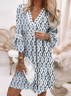 Geometric Lace V Neck Urban Dress