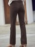 Corduroy pocket zipper fit elastic bell bottoms