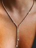 Elegant Full Paved Diamond Necklace Y Chain Banquet Party Wedding Jewelry