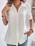 Shirt Collar Plain Elegant Shirt