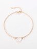 Fashion simple hollow heart-shaped anklet